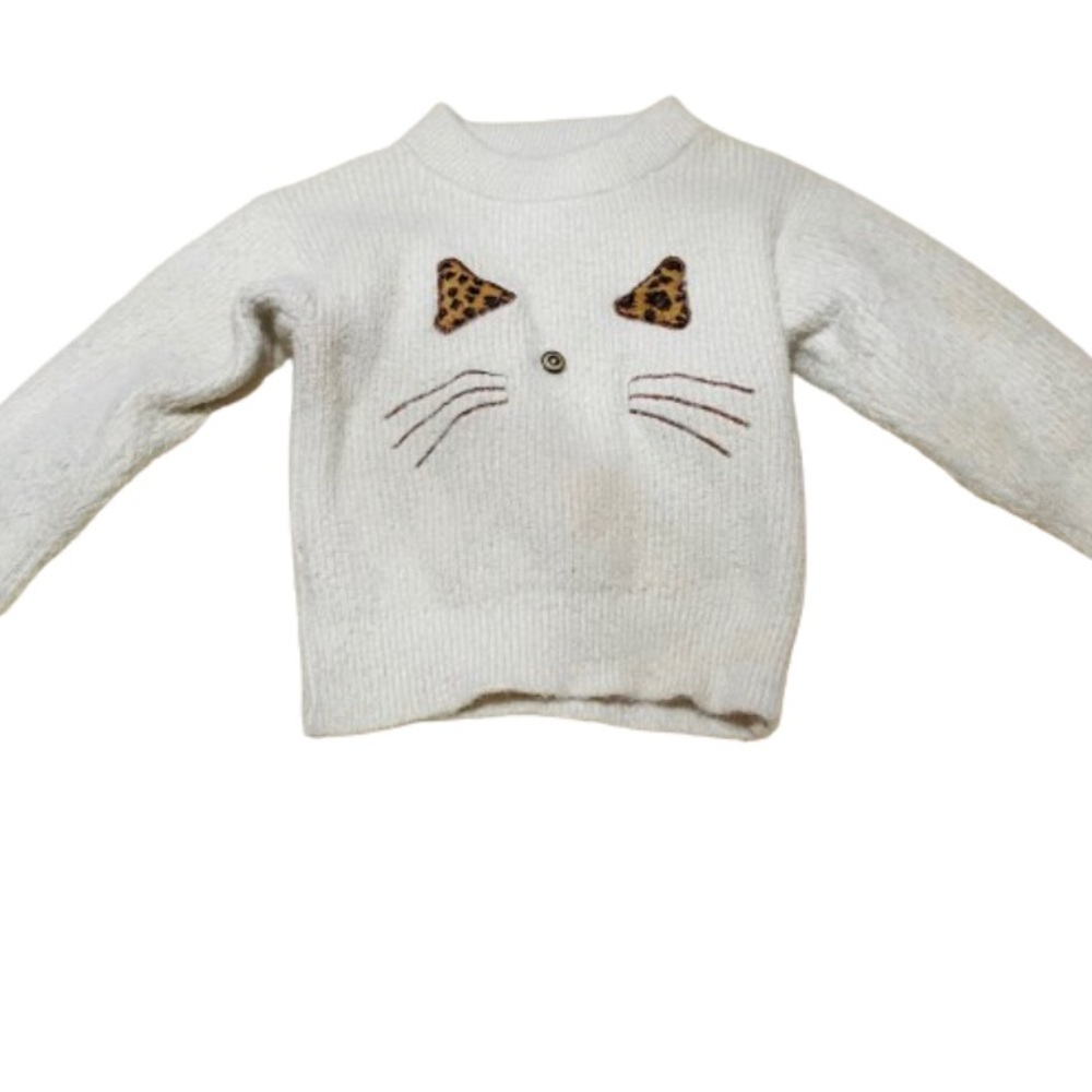 Cute Sweater Knit Cat Kitty Sweater School Casual Outdoor Top Shirt Long Sleeves
